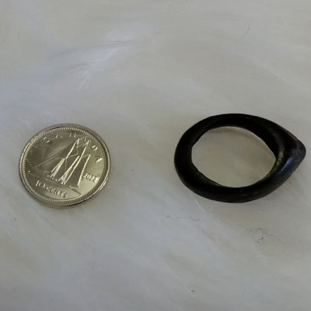 Small elk antler ring, size 3 Can be used as a pendant for a DIY necklace